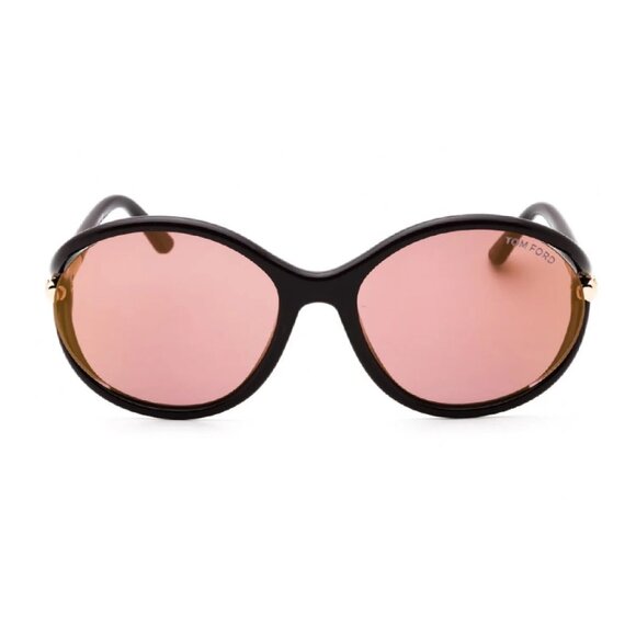 NEW TOM FORD SUNGLASSES BROWN/ROSE WOMEN GEOMETRIC EYEWEAR